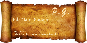 Péter Gedeon névjegykártya